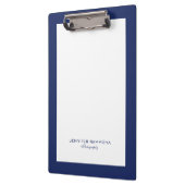 Minimalistische blauwe en witte eenvoudige grens klembord (Links)