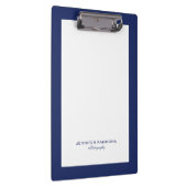 Minimalistische blauwe en witte eenvoudige grens klembord (Rechts)