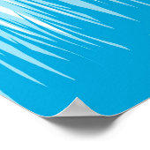 Minimalistische blauwe en witte klaprozen weide bl poster (Hoek)