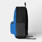 Minimalistische Blauwe Geometrische Aangepaste Naa Bedrukte Rugzak (Rechts)