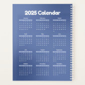 Minimalistische blauwe gradiënt 2025 planner (Achterkant)
