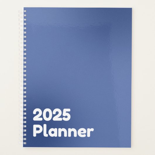 Minimalistische blauwe gradiënt 2025 planner (Voorkant)