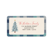 Minimalistische Blauwe Grijze Scandi Kerstboom