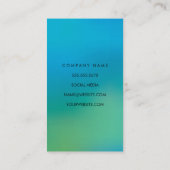 Minimalistische Blauwe Groene Mix Visitekaartje (Achterkant)