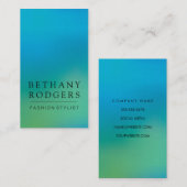 Minimalistische Blauwe Groene Mix Visitekaartje (Voorkant / Achterkant)