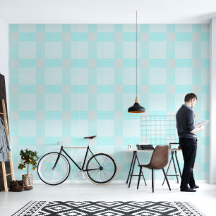 Minimalistische Blauwe Harmonie Behang