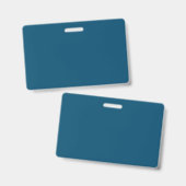 Minimalistische blauwe ID-badgehouder Badge (Voor- en achterkant)