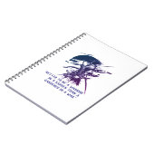 Minimalistische Blauwe Inkt Samoerai Krijger Spira Notitieboek (Linkerzijde)