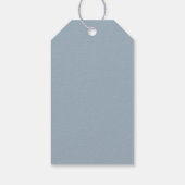 Minimalistische Blauwe Kleur Dop dank u label Cadeaulabel (Achterkant)