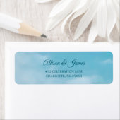 Minimalistische Blauwe Lucht Alleen Maar Liefde Ge Etiket (Insitu)