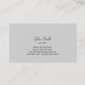 Minimalistische Blauwe Mammoet Olifant Visitekaartje (Achterkant)