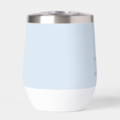 Minimalistische blauwe palmboom lijngrafiek aangep (Voorkant)