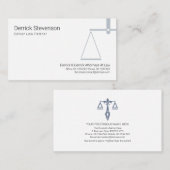 Minimalistische Blauwe Schaaltjes van Justitie, ad Visitekaartje (Voorkant / Achterkant)