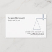 Minimalistische Blauwe Schaaltjes van Justitie, ad Visitekaartje (Voorkant)