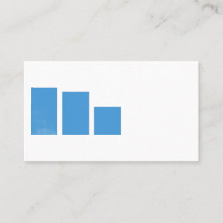 Minimalistische blauwe staafdiagram adreslabel visitekaartje