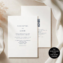 Minimalistische Blauwe Tekst Achtergrond voor Vell Kaart