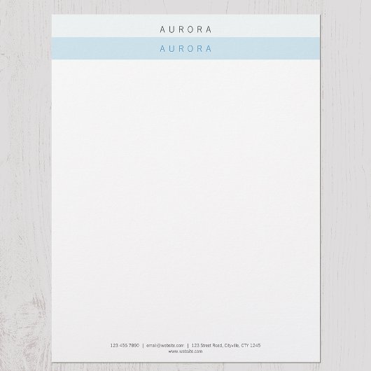 Minimalistische blauwe tweekleurige aangepaste bri briefhoofd