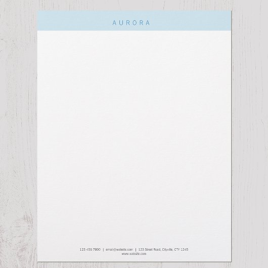 Minimalistische blauwe tweetonige briefhoofd