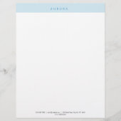 Minimalistische blauwe tweetonige briefhoofd (Voorkant)