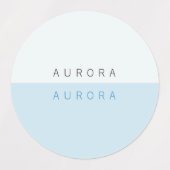 Minimalistische blauwe tweetonige labels (Design 2)