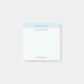 Minimalistische blauwe tweetonige post-it® notes (Voorkant)