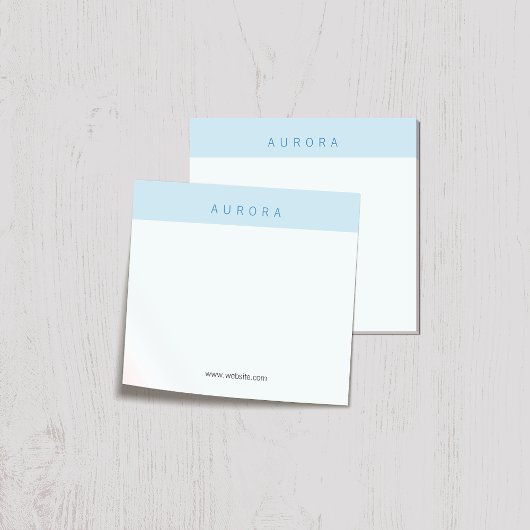 Minimalistische blauwe tweetonige post-it® notes