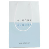 Minimalistische blauwe tweetonige visitekaart medium cadeauzakje (Voorkant)