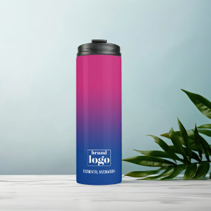 Minimalistische Blauwe Violet Gradiënt Elementale  Thermosbeker
