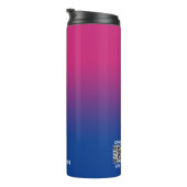 Minimalistische Blauwe Violet Gradiënt Elementale Thermosbeker (Geroteerd rechts)