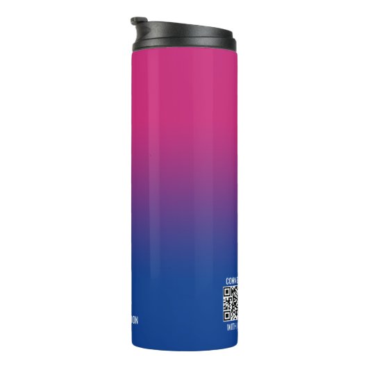 Minimalistische Blauwe Violet Gradiënt Elementale Thermosbeker (Geroteerd rechts)