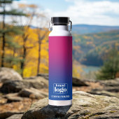 Minimalistische Blauwe Violet Gradiënt Elementale  Waterfles