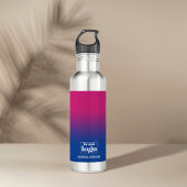 Minimalistische Blauwe Violet Gradiënt Elementale  Waterfles