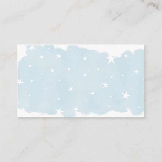 Minimalistische Blauwe Waterverf Breng een Boek Informatiekaartje (Achterkant)