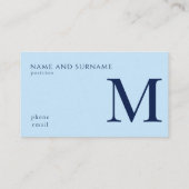 Minimalistische blauwe & witte aangepaste visiteka visitekaartje (Achterkant)