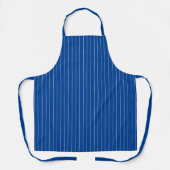 Minimalistische blauwe witte verticale strepen mod schort (Voorkant)