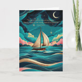 Minimalistische Blauwgroen Blue Illustration Quote Kaart (Voorkant)