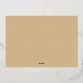 Minimalistische Blauwgroen donkere en sepia Branch Folie Uitnodiging (Achterkant)