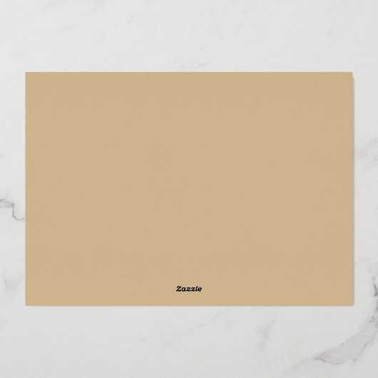 Minimalistische Blauwgroen donkere en sepia Branch Folie Uitnodiging (Achterkant)