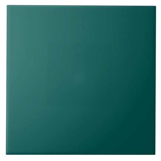 Minimalistische Blauwgroen effen kleur Tegeltje (Voorkant)