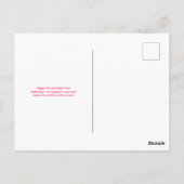 Minimalistische Blauwgroen en Magenta Iconische Da Briefkaart (Achterkant)