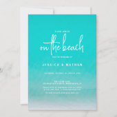 Minimalistische Blauwgroen zomer op het strand bru Kaart (Voorkant)