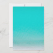 Minimalistische Blauwgroen zomer op het strand bru Kaart (Achterkant)