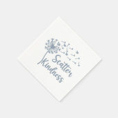 Minimalistische blazende paardenbloem verstrooiing servet (Hoek)