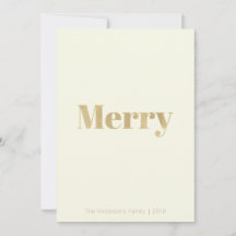 Minimalistische Bleek Geel & Goud Vrolijke Kerst K