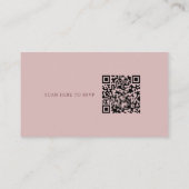 Minimalistische Bleke Roos bruiloft QR-code RSVP Informatiekaartje (Achterkant)