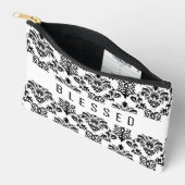 Minimalistische BLESSED Damastpatroon Etui (Open)