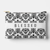 Minimalistische BLESSED Damastpatroon Etui (Voorkant)