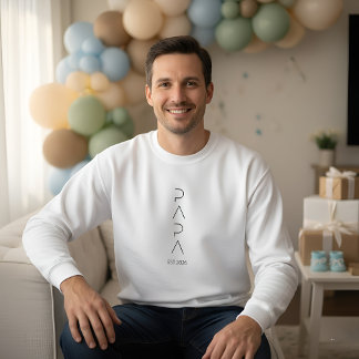 Minimalistische 'Blijft Vader Worden' T-shirt, Een Trui