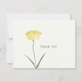 Minimalistische Bloem Butternut Dank u kaart (Voorkant)