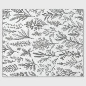 minimalistische bloem cadeaupapier (Vlak)